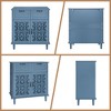 BAOURE American Style 2-Door & 2-Drawer Storage Cabinet,  Blue Multi-Functional Furniture for Bedroom, Living Room - 3 of 4
