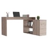 Vynxaria Dallas L-Shaped Home Office Desk with Shelves & Cabinet - Stylish & Functional - 2 of 4