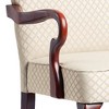 NicBex Jacquard Diamond Fabric Accent Chair,Upholstered Living Room Chairs with High Backrest,Gooseneck Armchair,Accent Chairs for Living Room - 4 of 4