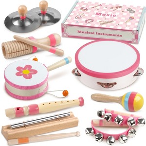 Angel Sar Baby Musical Instruments Set, Montessori Wooden Percussion ...