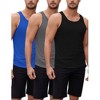 Coolmee Three Piece Mens Tank Top Soft Performance Boxing Gym Shirts Plain Muscle Tee - 2 of 3