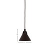 Toltec Lighting Any 1 - Light Pendant in  Dark Granite with 7'' Dark Granite Cone Metal Shade Shade - 2 of 2