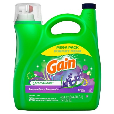 Gain + Aroma Boost Lavender Scent HE Compatible Liquid Laundry Detergent - 154 fl oz