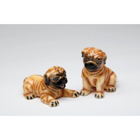 Kevins Gift Shoppe Ceramic Small Size Pug Dogs Salt and Pepper Shakers - image 1 of 3