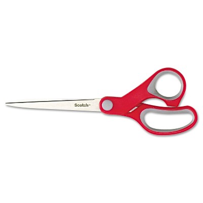 Scotch Multi-Purpose Scissors Pointed 7" Length 3 3/8" Cut Red/Gray 1427
