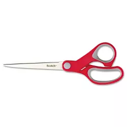 Scotch Multi-Purpose Scissors Pointed 7" Length 3 3/8" Cut Red/Gray 1427