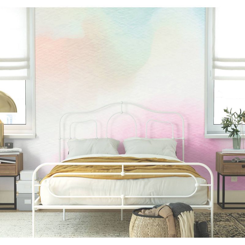 Watercolor Peel and Stick Wallpaper Mural Pink - RoomMates, 3 of 4