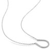 EVERLY JEWELRY | Yellow Silver 1/6ct TDW Diamond Horseshoe Pendant with Chain - 2 of 4