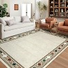 Acekool 2x6 Washable Runner Rug - Non-Slip Geometric Low Pile Carpet for Hallway, Bedroom & Laundry ,Grey - 2 of 4