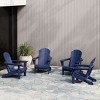 WestinTrends Malibu HDPE Outdoor Patio Folding Adirondack Chair (Set of 4) - 2 of 4