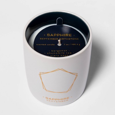 7oz Ceramic Jar Sapphire Candle (September Birthstone) - Project 62™