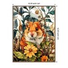 Amanti Art Hamster in Flowers by Justyna Jaszke Framed Canvas Wall Art - 3 of 4