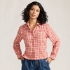 Lands' End Women's Cropped Flannel Shirt - 4 of 4