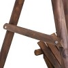 Resenkos 2-Seat Swing Bench, Ergonomic A-Frame, Stable Non-Slip, Solid Wood Garden Swing, Carbonized - 3 of 4