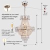 Modern Gold Crystal Chandelier, Led Lighting Pendant Lights Fixture, Flush Mount Ceiling Lamp Light for Dining Room Living Room Hotel Foyer - 4 of 4