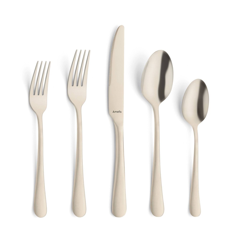 Amefa 20pc Austin Flatware Set Matte Champagne