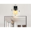 DAKAFUL Modern Bathroom Vanity Light, Vanity Fixture Over Mirror with Black Frame&Clear Glass Shade, Wall Light for Mirror, Bedroom, Bathtub Area - 3 of 4