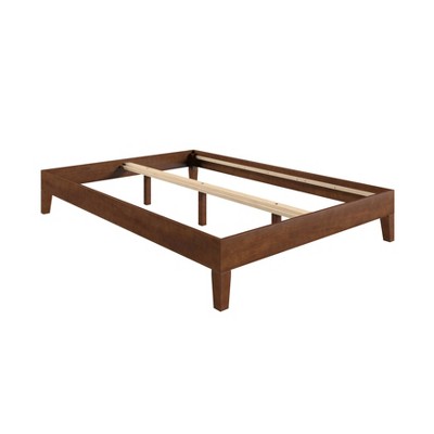 Nix Solid Pine Natural Full Platform Bed with Drawer