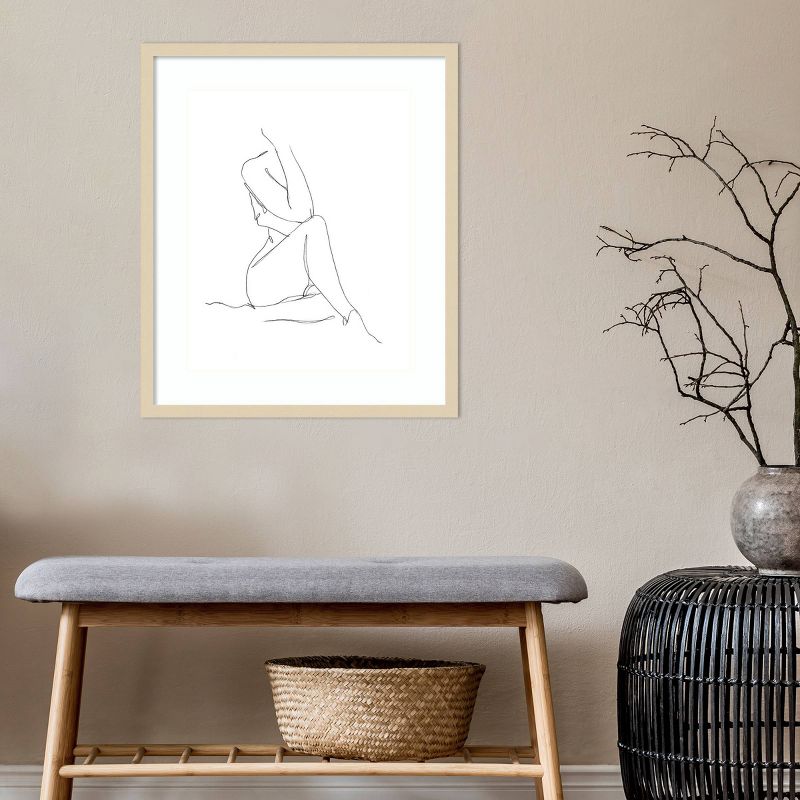22&#34; x 26&#34; Nude Contour Sketch I by Ethan Harper Framed Wall Art Print - Amanti Art, 6 of 9