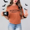 Simply Sage Market Women's Halloween Town University Short Sleeve Garment Dyed Tee - 2 of 4