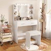 BestMassage Glamour Lighted Vanity Table Set with 2 Drawers & Stool - 2 of 4