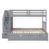 PAGED Twin Size Loft Bed with L-Shaped Desk, Modern Metal Bed Frame with Ladder and Guardrails for Bedroom - 3 of 4