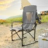 KTMBDW Camping Chair with Side Table and Pocket, Lawn Chair Outdoor Sports Chair, Folding Chair Camping Chairs for Adults, Supports 250lbs - 2 of 4