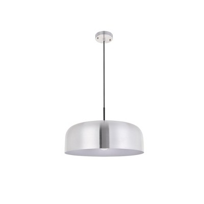 Modern Brushed Nickel and Black Aluminum Pendant Light