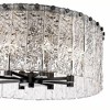 Glacier 8-Light Round Flush Mount Ceiling Light - Matte Black Steel, Dimmable, Damp Rated - 2 of 4