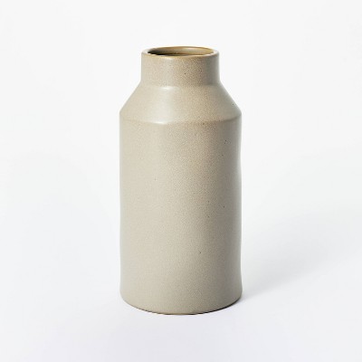 8" x 4" Carved Ceramic Vase Gray - Threshold™ designed with Studio McGee