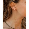 Dangle Earrings for Women- 14K Gold Plated Butterfly Heart Star Hoop Chain Tassel Design Long Dangle Earrings - 3 of 4