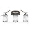 Toltec Lighting Zilo 3 - Light Vanity in  Graphite with 4" Onyx Swirl Shade - 2 of 2
