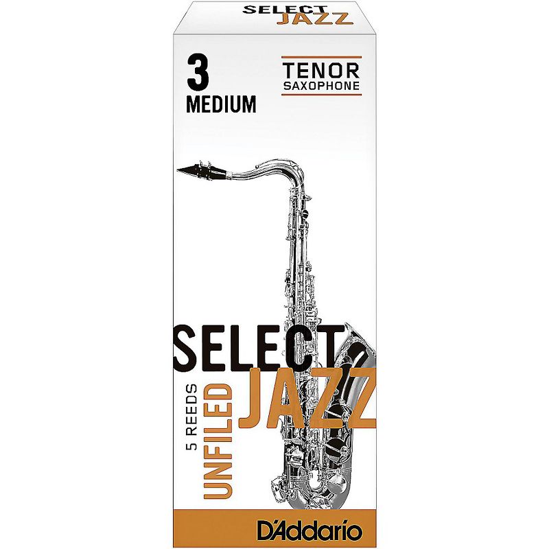 D'Addario Woodwinds Select Jazz Unfiled Tenor Saxophone Reeds, 1 of 4