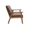 CAVINAS Modern Loveseat Sofa Upholstered Pu Leather 2-seat Couch with Wooden Leg for Apartment, Living Rooms - 4 of 4