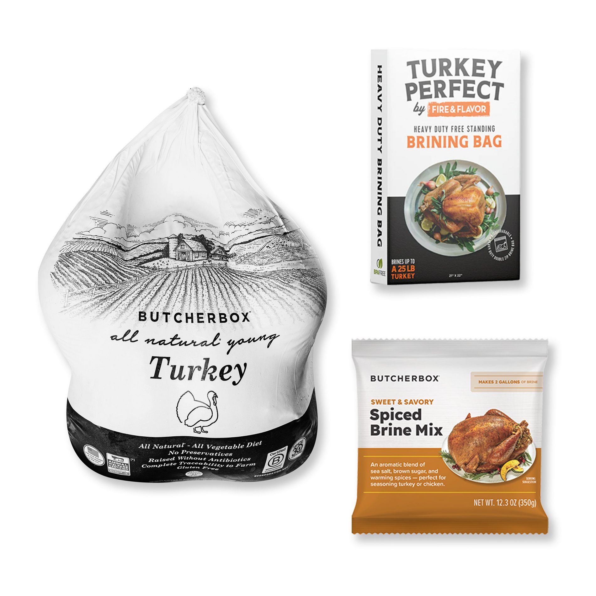 ButcherBox - Turkey Kit with Turkey and Brine Mix - Frozen - 14.99 lbs