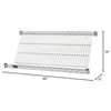 Quantum Storage Systems Wire Shelf, Slanted, 48"W X 18"D, Chrome Plated Finish, Nsf - 2 of 2