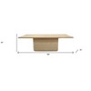 HomeRoots 108" Natural Solid Wood Pedestal Base Dining Table - 3 of 4