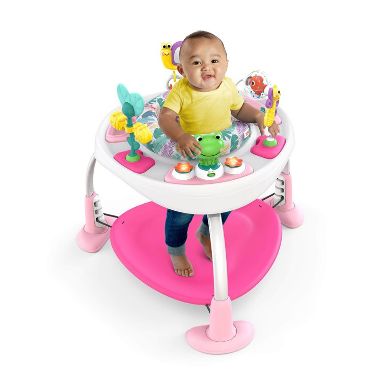 Bright Starts Bounce Baby 2-in-1 Activity Jumper Learning Toy - Playful Palms, 2 of 17