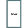 PosterPalooza | Panoramic Simple Blue Picture Frame - UV Acrylic, Foam Board Backing, Hanging Hardware - 2 of 4