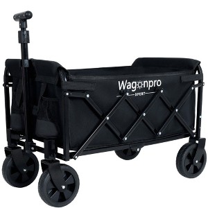 CAVINAS Expandable Dual-Layer Shopping Cart,Lightweight Folding Wagon with 100% Extra Space,Utility Cart for Camping,Shopping,Sports,Gardening - 1 of 4