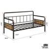 Jojoka Twin Daybed with Classic Headboard, Heavy-Duty Metal Frame, Noise-Free Sofa Bed for Living Room or Guest Room, No Box Spring Needed - 4 of 4