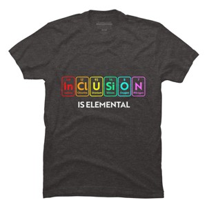 Adult Design By Humans Rainbow Inclusion Elements By CyanidieT-Shirt - 1 of 2