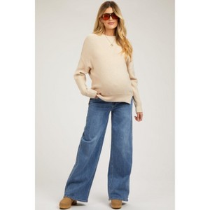 PinkBlush Blue Wide Leg Maternity Jeans - 1 of 4