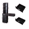 Modern Vertical Dressers,Wooden Dresser With Drawers And Open Shelves,Hair Desk With 3 Round Holes,Vertical Dresser For Bedroom-Cuddlewood - 4 of 4