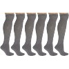 Men’s Diabetic Over the Calf Knee Socks – 6 Pairs, Non-Binding Top, Extra Wide & Cushioned, Size 9-11, 10-13, 13-15 - 2 of 2