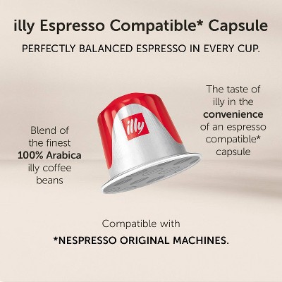 illy Intenso Nespresso Compatible Aluminum Coffee Capsules - 10ct