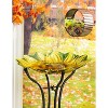 18" Hand Painted and Embossed Shaped Bird Bath, Sunflower - 4 of 4