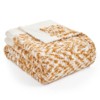 Snuggle Sac Fuzzy Plush Reversible Knit Blanket,Cozy Lightweight Throw,Space Dye Design,Orange - 2 of 4