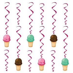 Beistle Ice Cream Whirls, 15"-25.5", (12/Pkg) Multicolored - 1 of 4