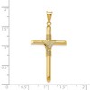 Black Bow Jewelry 14k Yellow Gold Hollow Tube Rope Cross Pendant - 4 of 4